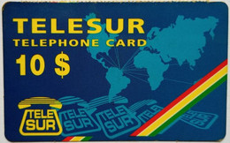 Surinam $10 "  World Map And Telesur Logo " - Surinam