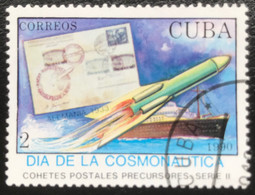 Cuba - C10/19 - (°)used - 1990 - Michel 3373 - Dag Van De Kosmonauten - Gebruikt