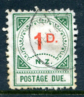 New Zealand 1899-1900 Postage Dues - 13 Ornaments & Large D - 1d Carmine & Green Used (SG D10) - Portomarken