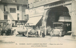 ISERE  VOIRON - SAINT LAURENT DU PONT  Depart Des Autos Cars - Voiron