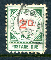 New Zealand 1899-1900 Postage Dues - 13 Ornaments & Large D - 2d Carmine & Green Used (SG D11) - Segnatasse