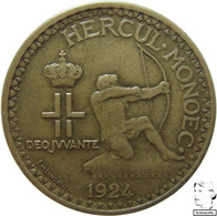 LaZooRo: Monaco 2 Francs 1924 XF Scarce - 1922-1949 Louis II