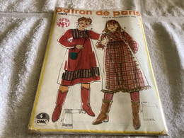 Ancien Patron  PATRON DE PARIS" Des Années 60  VERITABLE PATRON FRANCAIS Enfant Filles - Patronen