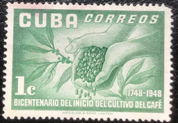 Cuba - C10/19 - MH - 1952 - Michel 336 - Koffieteelt - Ongebruikt