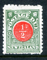 New Zealand 1902 Postage Dues - No Wmk. - P.11 - ½d Red & Deep Green HM (SG D17) - Postage Due