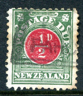 New Zealand 1904-08 Postage Dues - Cowan Paper - P.11 - ½d Red & Deep Green Used (SG D18) - Strafport