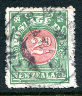 New Zealand 1919-20 Postage Dues - Cowan Paper - P.14 - 2d Carmine & Green Used (SG D22) - Timbres-taxe