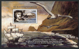 TAAF (2022) Juan Sebastián Elcano Découvre L'île Amsterdam à Bord Du Nao Victoria, 1522 500e Anniv. - Mint MNH - Unused Stamps