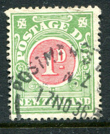 New Zealand 1925-35 Postage Dues - Cowan Paper - P.14 X 15 - 1d Carmine & Green Used (SG D30) - Segnatasse