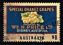 Australia 2016 Nostalgic Fruit Labels $1  Grapes CTO - Used Stamps