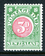 New Zealand 1925-35 Postage Dues - Cowan Paper - P.14 - 3d Carmine & Green HM (SG D36) - Segnatasse