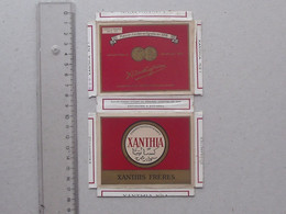 TABAC Authentique Paquet 20 Cigarettes Ancien XANTHIA (EGYPTE) XANTIS Frères - Cartonné Expo Universelle BRUXELLES 1910 - Etuis à Cigarettes Vides
