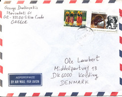 Greece Air Mail Cover Sent To Denmark 16-1-2006 Topic Stamps - Cartas & Documentos
