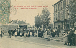 VAL DE MARNE  VILLENEUVE LE ROI Rond Point De L'avenue Béatrice ( Rare) - Villeneuve Le Roi