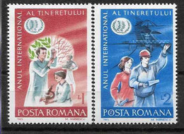1985 ROUMANIE 3561-62** Jeunesse , Microscope, Pont - Unused Stamps