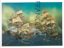 CPSM 3 D. Bataille Navale/Naval Battle - Cartes Stéréoscopiques