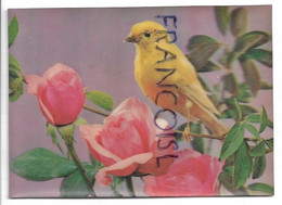 CPSM 3 D. Oiseau Sur Une Rose / Bird On A Rose - Cartes Stéréoscopiques