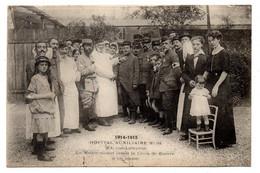 PARIS  10°--1915--Hôpital Auxiliaire N° 94 -214, Rue Lafayette (très Animée)-médaille Croix Guerre--cachet Hôpital - Weltkrieg 1914-18