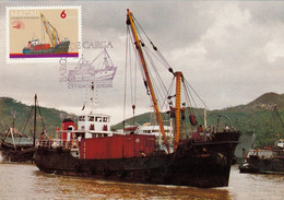 Macau, Macao, Maximum Cards, (35), Meios De Transporte Tradicionais, Barcos De Carga 1985 - Cartoline Maximum