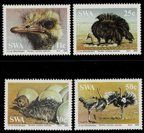 SOUTHWEST AFRICA SWA (NAMIBIA) 1985 Mi 566-569 OSTRICH BIRDS MINT STAMPS ** - Straussen- Und Laufvögel