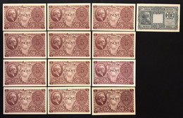 5 + 10 Lire Luogotenenza 1944 13 Bigliett Q.fds/fds  LOTTO 4069 - Italië– 5 Lire