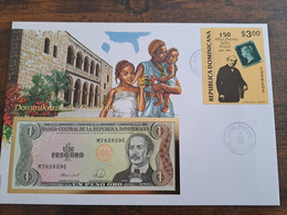 BANKNOTEN BRIEF - BANKNOTE COVER     - DOMINICAN REPUBLIK        ** BRIEF 170 ** - Altri & Non Classificati