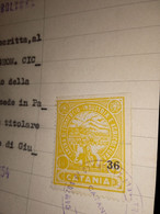 MARCA DA BOLLO CAMERA  DI COMMERCIO INDUSTRIA E AGRICOLTURA SOPRASTAMPATA LIRE 36 1954 - Revenue Stamps