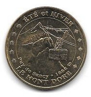 Médaille Touristique  Monnaie  De  Paris  2014, Ville, LE MONT DORE, ETE & HIVER, Puy De Sancy  1886 M  ( 63 ) - 2014