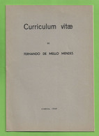Lisboa - Curriculum Vitae De Fernando De Mello Mendes - Minas - Mines - Portugal - Other