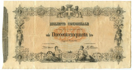 250 LIRE BIGLIETTO CONSORZIALE REGNO D'ITALIA 30/04/1874 BB - Biglietti Consorziale