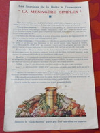 Publicité Ménagère Simplex Boîte à Conserves Bocaux  Boîtes Ovales 1933 - Publicités