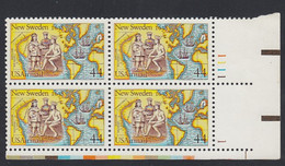 Sc#C117, New Sweden Air Mail Plate # Block Of 4 44-cent US Stamps - 3b. 1961-... Neufs