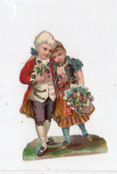 CHROMO * DECOUPI * ENFANTS * BOUQUET FLEURS * PAILLETTES - Infantes