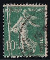France N°159 - Variété Plis Accordéons - Oblitéré - TB - 1906-38 Semeuse Camée