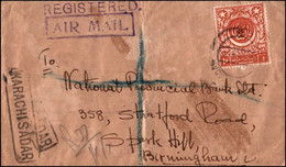 Pakistan 1948, Registered Cover Karachi To Birmingham W./psk "Karachisadar" - Pakistan