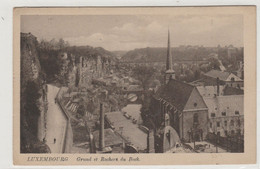 LUXEMBOURG  -BELLE CPA  SEPIA   GRUND ET ROCHERS  DU BOCK - Luxemburgo - Ciudad