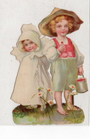 CHROMO * DECOUPI * ENFANTS * COSTUMES * PANIER CERISES * FLEURS * MARGUERITES * CHAPEAU * BONNET - Ragazzi