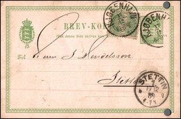 Denmark 1888, Uprated Postal Stationery Copenhagen To Szczecin W./psm Copenhagen - Cartas & Documentos