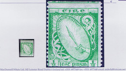 Ireland 1934 Coils ½d Sword Imperf X Perf 14, Miscut With Part Value Tablet At Top Mint Unmounted Never Hinged - Unused Stamps