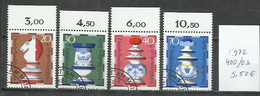 043G- SERIE COMPLETA ALEMANIA BERLIN 1972 400/403  PIEZAS AJEDREZ- USADOS - Gebraucht