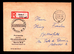 DDR Einschreibe-Brief  Postsache Freistempel  BERLIN W 8 - Bitterfeld - 8.7.60 - Storia Postale