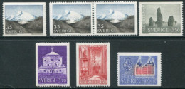 SWEDEN 1966-1967 Definitives MNH / **.  Michel 552x, 574-77 - Neufs