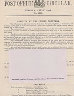 Ireland 1909 POST OFFICE CIRCULAR Pp291-300 With Vacancy For Postmaster Of Sligo, Ship Letters, Special Events - Unclassified