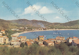 CARTOLINA  MARINA DI CAMPO,ISOLA D"ELBA,LIVORNO,TOSCANA,PANORAMA,SPIAGGIA,MARE,SOLE,ESTATE,VACANZA,VIAGGIATA 1981 - Livorno