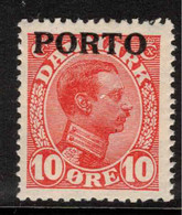 DENMARK 1921 10 Ore Red Postage Due SG D217 HM #AEM17 - Portomarken