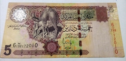 Libya , Rare 5 Dinars , 2004 , P 69b , AUNC - Libyen