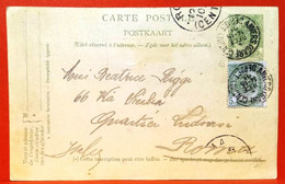 BELGIO CARTOLINA POSTALE ANNO 1915 - FRANCOBOLLO AGGIUNTO PER L'ITALIA - Postcards [1909-34]