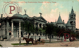 EEUU // USA. THE CARNEGIE LIBRARY AND FIRST PRESBYTERIAN CHURCH, HOUSTON, TEXAS - Houston