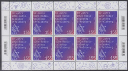 !a! GERMANY 2021 Mi. 3599 MNH SHEET(10) - Radio Telescope Effelsberg - 2021-…