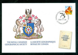 Société Géographique Royale CDN Geographic Society; Timbre Scott # 2008 Stamp; Enveloppe Souvenir (9988) - Brieven En Documenten